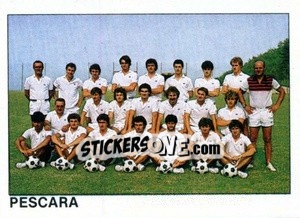 Cromo Squadra Pescara - Calcio Flash 1984 - Edizioni Flash