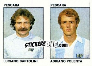 Sticker Luciano Bartolini / Adriano Polenta - Calcio Flash 1984 n. 411 - Edizioni Flash