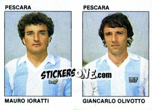 Sticker Mauro Ioratti / Giancarlo Olivotto - Calcio Flash 1984 n. 412 - Edizioni Flash