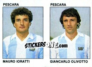 Cromo Mauro Ioratti / Giancarlo Olivotto - Calcio Flash 1984 - Edizioni Flash