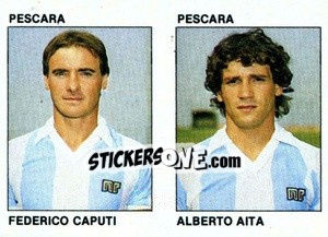 Cromo Federico Caputi / Alberto Aita - Calcio Flash 1984 - Edizioni Flash