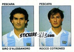 Sticker Siro D'Alessandro / Rocco Cotroneo - Calcio Flash 1984 - Edizioni Flash