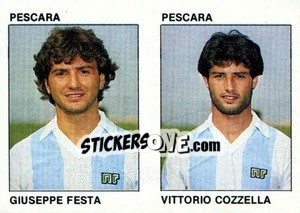 Sticker Giuseppe Festa / Vittorio Cozzella - Calcio Flash 1984 n. 415 - Edizioni Flash