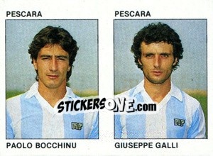 Sticker Paolo Bocchinu / Giuseppe Galli - Calcio Flash 1984 n. 416 - Edizioni Flash
