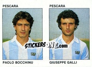 Figurina Paolo Bocchinu / Giuseppe Galli - Calcio Flash 1984 - Edizioni Flash