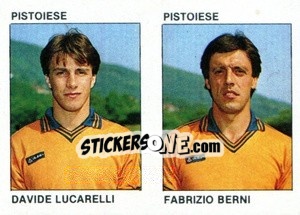 Sticker Davide Lucarelli / Fabrizio Berni - Calcio Flash 1984 - Edizioni Flash