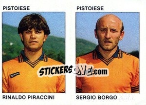 Cromo Rinaldo Piraccini / Sergio Borgo - Calcio Flash 1984 - Edizioni Flash