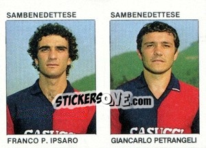 Sticker Franco P. Ipsaro / Giancarlo Petrangeli - Calcio Flash 1984 - Edizioni Flash