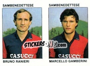 Cromo Bruno Ranieri / Marcello Gamberini - Calcio Flash 1984 - Edizioni Flash