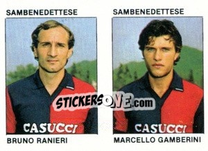 Sticker Bruno Ranieri / Marcello Gamberini - Calcio Flash 1984 n. 427 - Edizioni Flash