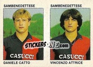Sticker Daniele Catto / Vincenzo Attrice - Calcio Flash 1984 - Edizioni Flash