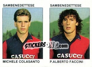 Sticker Michele Colasanto / P. Alberto Faccini - Calcio Flash 1984 - Edizioni Flash