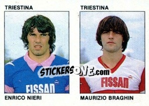 Sticker Enrico Nieri / Maurizio Braghin - Calcio Flash 1984 n. 432 - Edizioni Flash