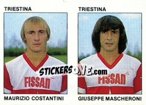 Sticker Maurizio Costantini / Giuseppe Mascheroni - Calcio Flash 1984 n. 433 - Edizioni Flash