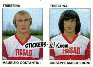 Sticker Maurizio Costantini / Giuseppe Mascheroni - Calcio Flash 1984 - Edizioni Flash