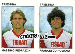 Sticker Massimo Pedrazzini / Francesco Romano - Calcio Flash 1984 - Edizioni Flash