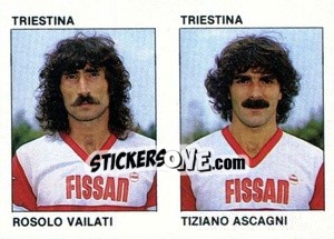Sticker Rosolo Vailati / Tiziano Ascagni - Calcio Flash 1984 - Edizioni Flash