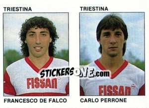 Sticker Francesco De Falco / Carlo Perrone - Calcio Flash 1984 n. 437 - Edizioni Flash