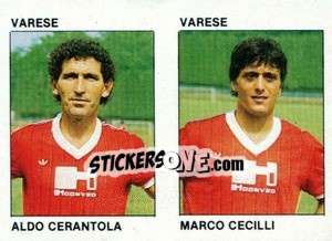 Sticker Aldo Cerantola / Marco Cecilli - Calcio Flash 1984 - Edizioni Flash