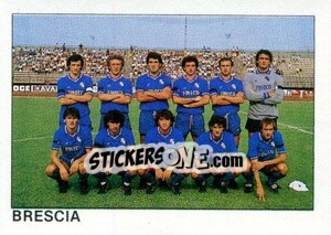Figurina Squadra Brescia - Calcio Flash 1984 - Edizioni Flash