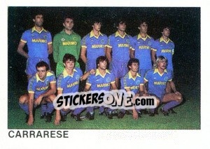 Cromo Squadra Carrarese - Calcio Flash 1984 - Edizioni Flash