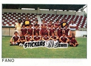 Cromo Squadra Fano - Calcio Flash 1984 - Edizioni Flash
