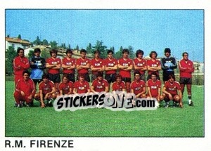 Figurina Squadra R.M. Firenze - Calcio Flash 1984 - Edizioni Flash