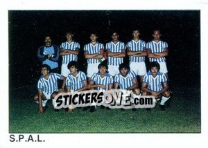 Figurina Squadra SPAL - Calcio Flash 1984 - Edizioni Flash