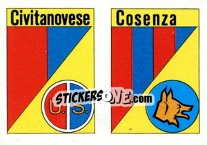 Sticker Scudetto Cosenza - Calcio Flash 1984 - Edizioni Flash