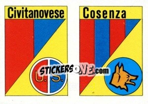 Sticker Scudetto Cosenza - Calcio Flash 1984 n. SC64 - Edizioni Flash