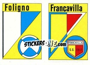 Sticker Scudetto Foligno - Calcio Flash 1984 n. SC66 - Edizioni Flash