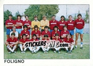 Figurina Squadra Foligno - Calcio Flash 1984 - Edizioni Flash