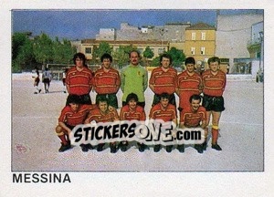 Cromo Squadra Messina - Calcio Flash 1984 - Edizioni Flash