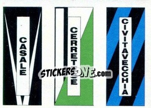 Sticker Scudetto (Casale / Cerretese / Civitavecchia) - Calcio Flash 1984 n. SC76 - Edizioni Flash
