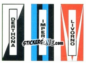 Sticker Scudetto (Derthona / Imperia / Livorno) - Calcio Flash 1984 n. SC77 - Edizioni Flash