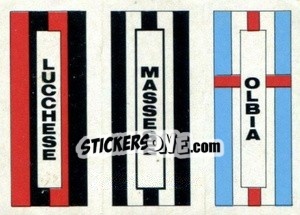 Sticker Scudetto (Lucchese / Massese / Olbia) - Calcio Flash 1984 n. SC78 - Edizioni Flash