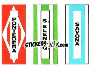 Sticker Scudetto (Pontedera / S. Elena Q. / Savona) - Calcio Flash 1984 - Edizioni Flash