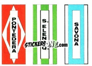 Sticker Scudetto (Pontedera / S. Elena Q. / Savona) - Calcio Flash 1984 n. SC79 - Edizioni Flash