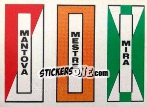 Sticker Scudetto (Mantova / Mestre / Mira) - Calcio Flash 1984 - Edizioni Flash