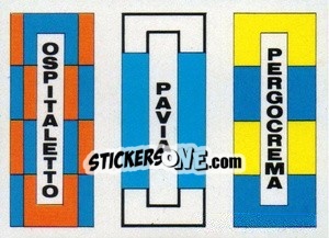 Sticker Scudetto (Ospitaletto / Pavia / Pergocrema) - Calcio Flash 1984 - Edizioni Flash