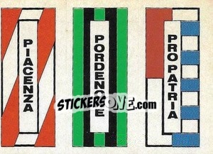 Figurina Scudetto (Piacenza / Pordenone / Pro Patria)