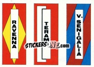 Sticker Scudetto (Ravenna / Teramo / V. Senigalia) - Calcio Flash 1984 n. SC92 - Edizioni Flash
