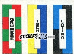 Sticker Scudetto (Grumese / Ischia / Latina) - Calcio Flash 1984 n. SC95 - Edizioni Flash