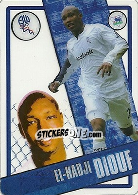 Sticker El-Hadji Diouf - English Premier League 2006-2007. i-Cards n. 20 - Topps