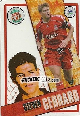 Sticker Steven Gerrard - English Premier League 2006-2007. i-Cards n. 42 - Topps