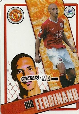 Sticker Rio Ferdinand - English Premier League 2006-2007. i-Cards n. 51 - Topps