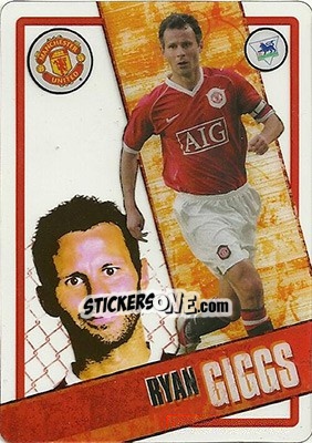 Sticker Ryan Giggs - English Premier League 2006-2007. i-Cards n. 53 - Topps