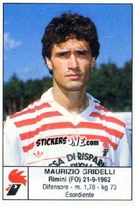 Cromo Maurizio Gridelli - Calciatori 1985-1986 - Edis