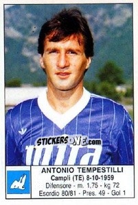 Figurina Antonio Tempestilli - Calciatori 1985-1986 - Edis