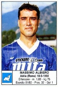 Figurina Massimo Albiero - Calciatori 1985-1986 - Edis